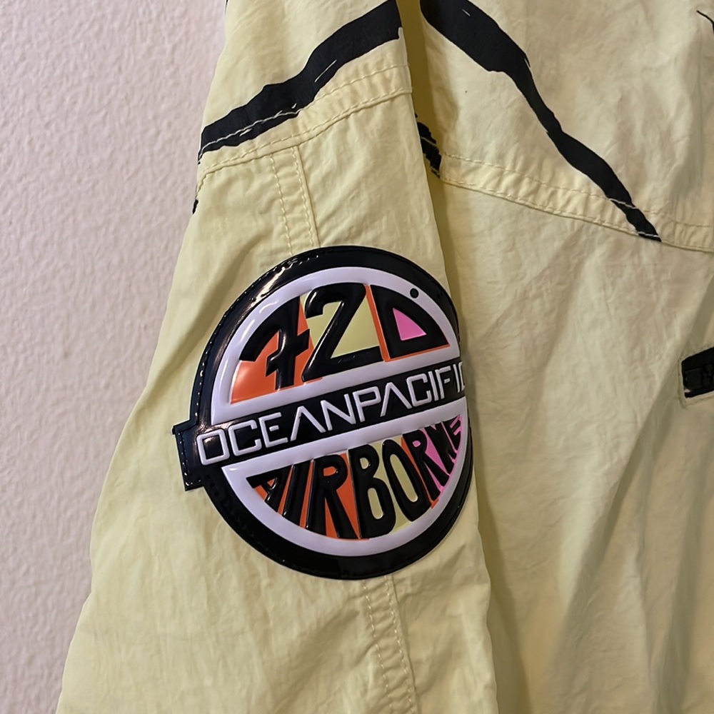 Vintage Ocean Pacific yellow/green Windbreaker